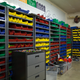Sawaya’s work space contains a sampling of bricks to be filled when more is needed.